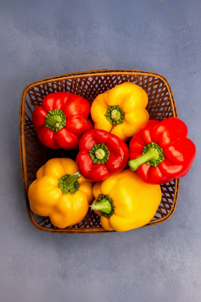 Bell Peppers in Basket