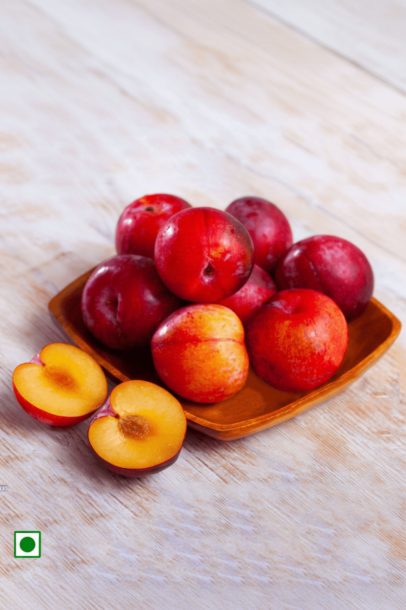 Fresh plums in portrait ratio