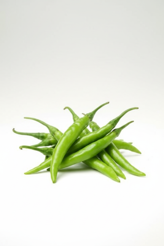 Premium Green Chilies Portrait
