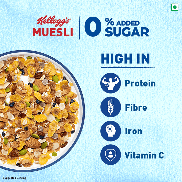 Kellogg's with 0% Added Sugar Muesli 500g