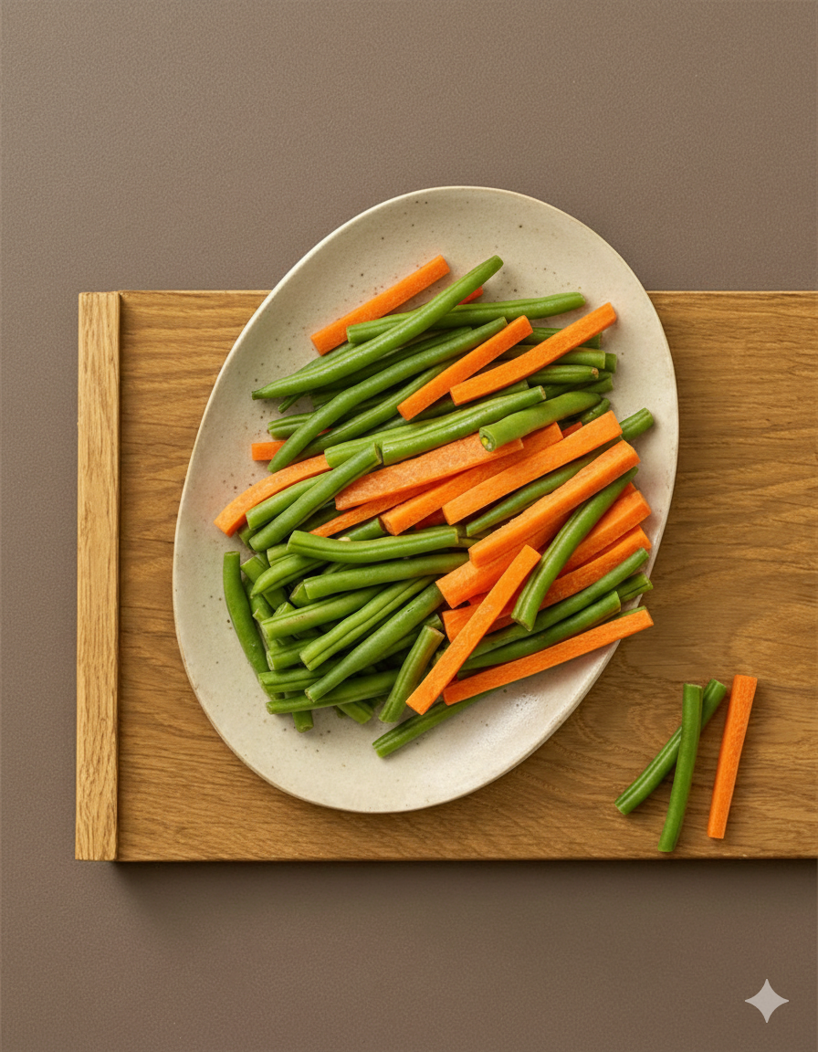 Carrot  + French Beans [Julienne cut]