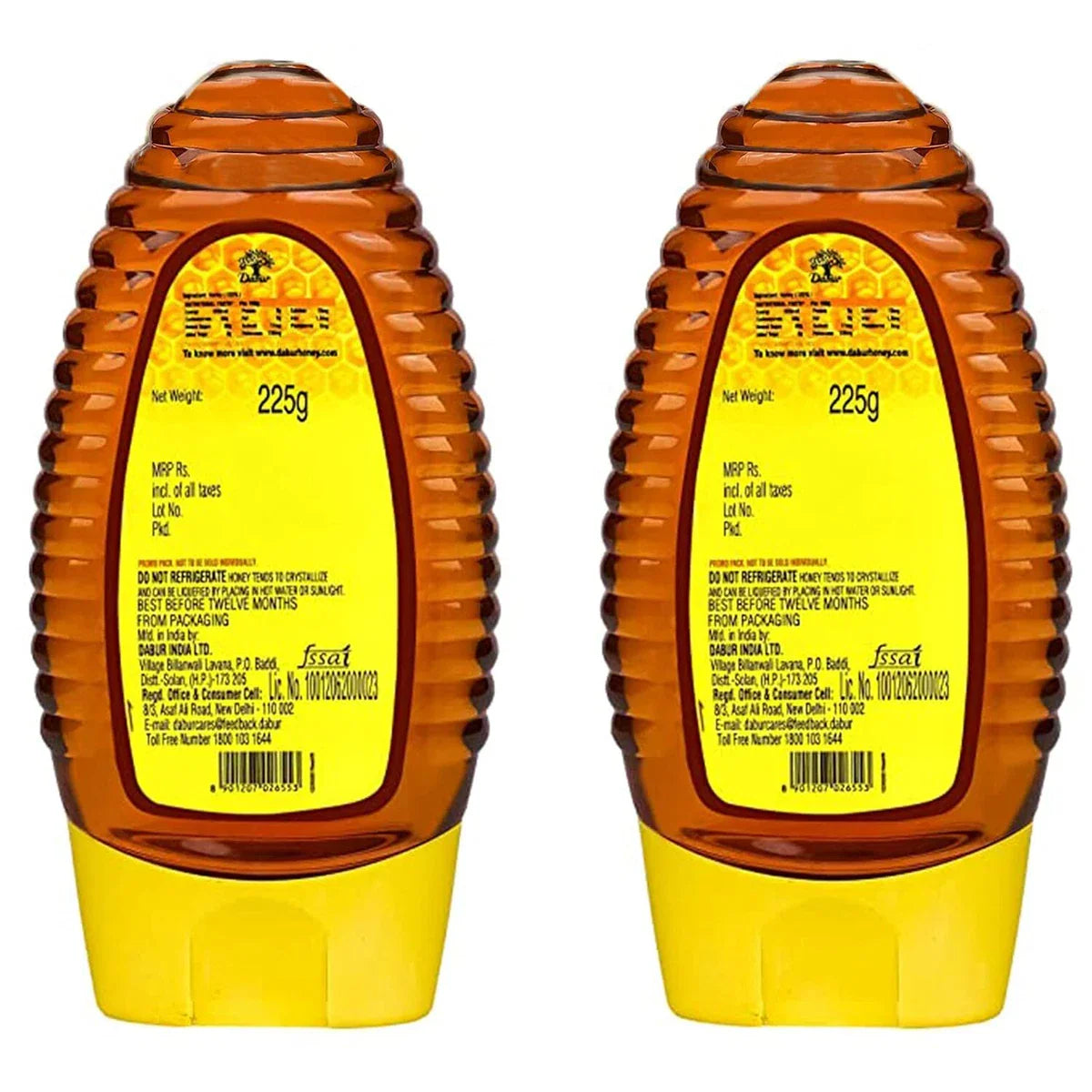 Dabur Honey Squeezy Pack 100% Pure, World's No.1 Honey Brand No Sugar BUY1 GET1